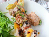 Pork Kebabs with ginger and lime satay sauce