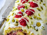 Raspberry and White Chocolate Roulade