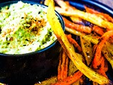 Roasted Carrot Crisps With Avocado Hummus