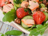 Strawberry salmon salad