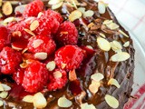 Super Easy Whisky and Chocolate Marble Cake with Raspberries