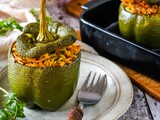 Vegetarian Curry Stuffed Peppers (+Video!)