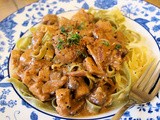 A Vegetarian Random Recipe for New Year! Mushroom Stroganoff