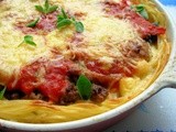 Children Friendly and a Quick Family Midweek Meal.......Spaghetti Bolognese Pie