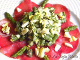 Bresaola con asparagi e uova sode