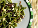 Fagiolini con cipolla caramellata e mandorle