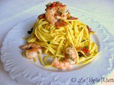 Fettuccelle con mazzancolle e pomodorini
