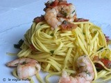 Fettuccine  con mazzancolle e pomodorini