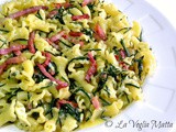 Gigli con agretti e pancetta