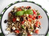 Insalata di farro, olive taggiasche,pomodori e feta