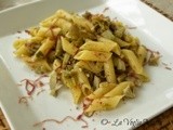 Mezze penne con carciofi e sfilacci di cavallo