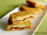 Mozzarella in carrozza con crema di pomodori secchi sott'olio