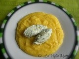 Polenta tartufata con quenelle di baccalà mantecato