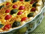 Quiche con cavoletti di Bruxelles,pomodori e stracchino