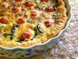 Quiche con porri zucchine pomodori e Capriccio di capra Tomasoni