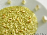 Risotto al pesto di basilico e formaggio di capra