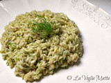 Risotto con barbe di finocchio e pinoli