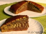 Torta zebrata al pistacchio e cacao