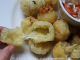 Brazilian manioc or cassava balls stuffed with cheese {Bolinho de Macaxeira}