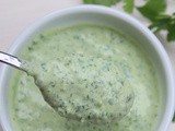 Cilantro jalapeño yogurt sauce or dip