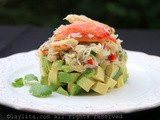 Crab avocado stack salad