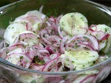 Cucumber salad with lime and cilantro