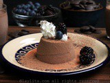 Dark chocolate panna cotta