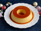 Eggnog flan or crème caramel