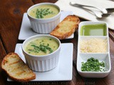 Homemade cream of asparagus soup