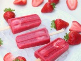 Homemade strawberry popsicles