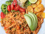 Latin style rice with chicken or turkey {Arroz con pollo o pavo}