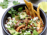 Mushroom tortilla soup