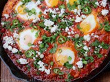 Shakshuka with chorizo or merguez sausage