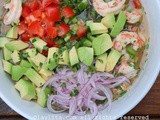 Shrimp and avocado ceviche