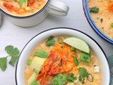 Shrimp and corn chowder {Locro de camarón y choclo}