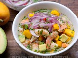 Shrimp and mango ceviche {with avocado}