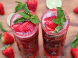 Strawberry mojito cocktails