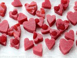 Strawberry raspberry gelatin hearts