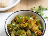 Simla Mirchi Bhaji | Capsicum Stir Fry