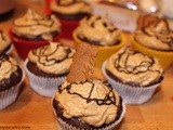 Cupcakes au chocolat avec glaçage aux spéculoos