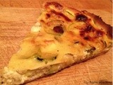 Quiche au fromage frais, miel et courgettes