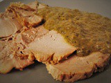 Arrosto di lonza con cipolle e cavolo nero