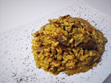 Risotto ai funghi e zafferano (con porcini secchi)