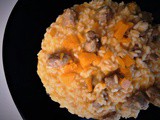 Risotto alla zucca e salsiccia