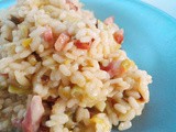 Risotto con porro e pancetta