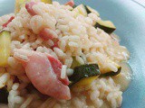 Risotto con zucchine e pancetta