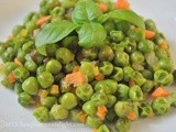 Contorno light vegetariano con piselli
