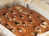 Dolce integrale con crusca ,frutta secca e frutta secca ,ricetta senza burro