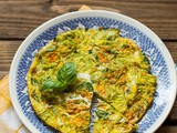 Frittata light cotta in forno con fiori di zucca e cipolla di Tropea