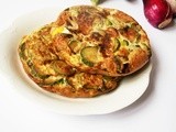 Frittatine leggere con  zucchine e cipolla di Tropea